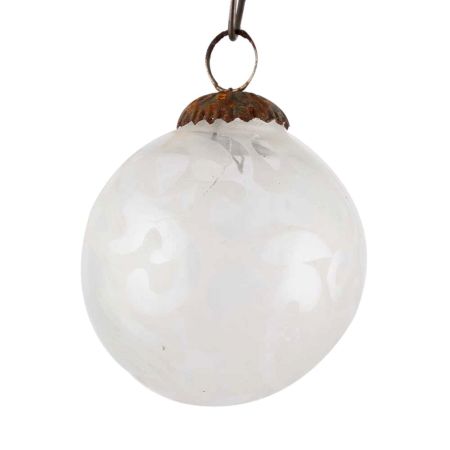 Set Of 4 piece Clear Round Christmas Hanging